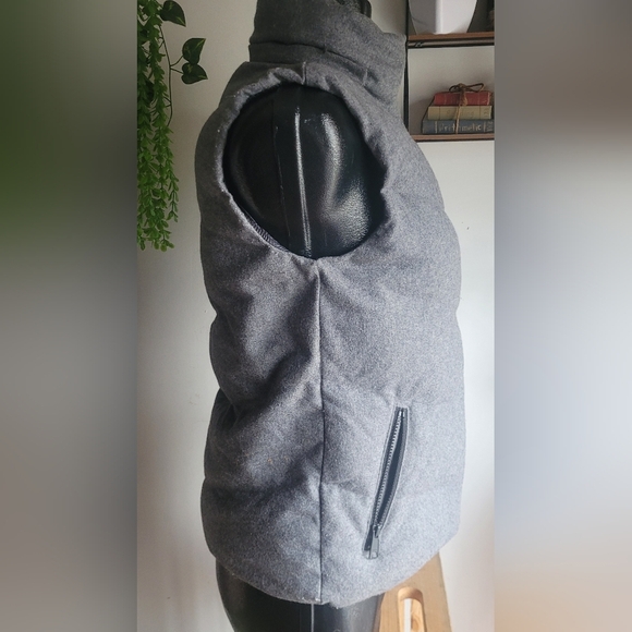 Gap Wool Blend Grey Puffer Vest S - Picture 5 of 7